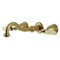 Kingston Brass KS3027KL Two-Handle Wall Mount Tub Faucet, Brushed Brass KS3027KL - alternate 1